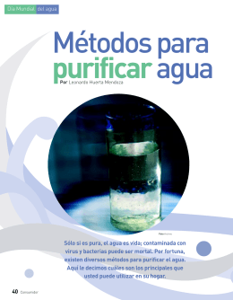 Métodos para purificar agua
