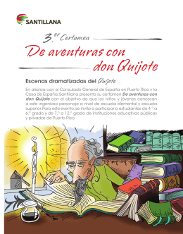 Folleto con reglas del Certamen de Don Quijote 2015-2016