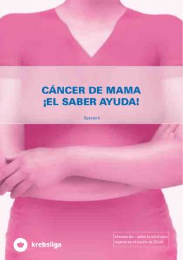 cáncer de mama - Gesundheitsförderung Kanton Zürich
