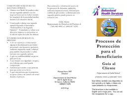 Procesos de Protección para el Beneficiario