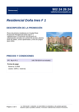 Residencial Doña Ines F 1 DESCRIPCIÓN DE LA PROMOCIÓN