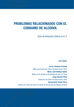 Problemas relacionados con el consumo de alcohol