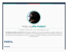 Huber Alejandro / CV & Portfolio