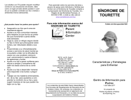 SÍNDROME DE TOURETTE - Parent Information Center