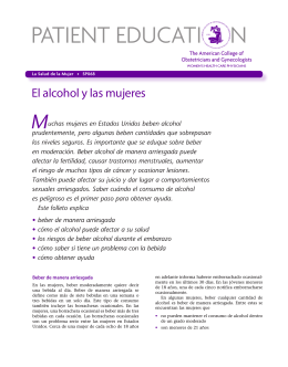 Patient Education Pamphlet, SP068, El alcohol y la mujer