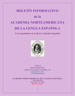 26 Agosto 2013 - Academia Norteamericana de la Lengua Española