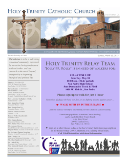 Holy Trinity Relay Team - Holy Trinity Catholic Church