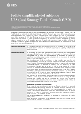 Folleto simplificado del subfondo UBS (Lux) Strategy