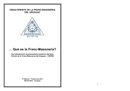 Qué es la franc-masonería - Gran Oriente de la Francmasonería