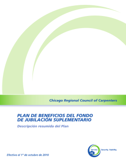 Chicago Regional Council of Carpenters PLAN DE BENEFICIOS