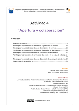 Actividad 4: apertura y colaboración