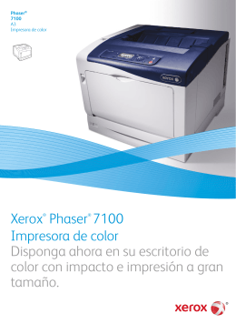 Folleto para la Xerox Phaser 7100: Impresora A3 Láser a Color de