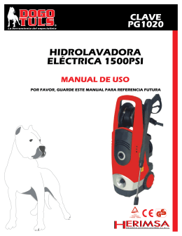 hidrolavadora eléctrica 1500psi manual de uso