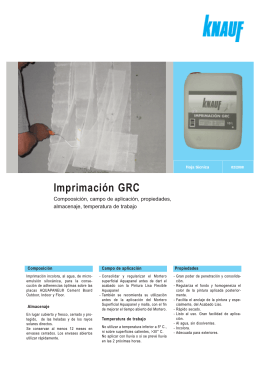Imprimación GRC - Knauf Aquapanel