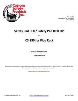 Safety Pad IIFR / Safety Pad IIIFR HP CS