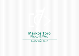Tarifa Web 2016 - Markos Toro Photo & Web