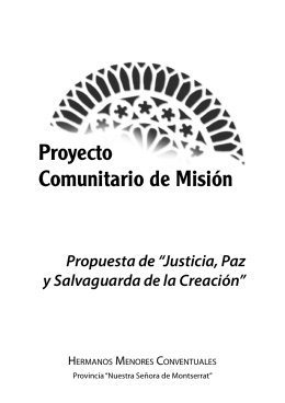 Documento Proyecto comunitario de Misión. Justicia y Paz
