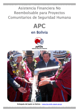 folleto - Embajada del Japón en Bolivia