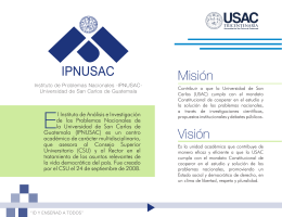 Misión Visión - IPNUSAC - Universidad de San Carlos de Guatemala