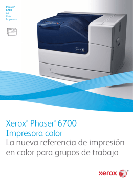 Folleto de Phaser 6700 - Impresora Láser a Color para