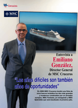 Emiliano González Director general de MSC Cruceros
