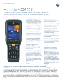 Motorola MC9500-K Un dispositivo móvil industrial de alta