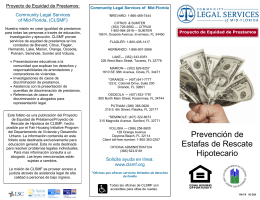 Estafas de Rescate Hipotecario - Community Legal Services of Mid