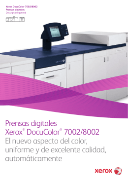 Folleto - Xerox DocuColor® 7002/8002 Prensas digitales (PDF, 1,6