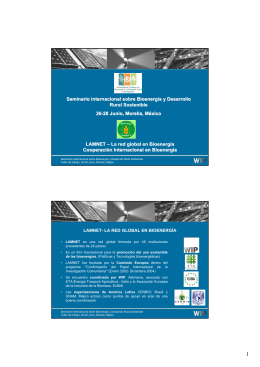 LAMNET - Latin America Thematic Network on Bioenergy