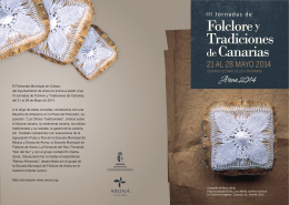 III Jornadas de Folklore y Tradiciones Canarias 2014 [pdf 4.8 MB]