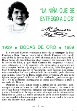 Boletín 13 - La venerable sierva de Dios María del Carmen