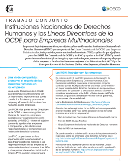 Líneas Directrices de la OCDE para Empresas Multinacionales