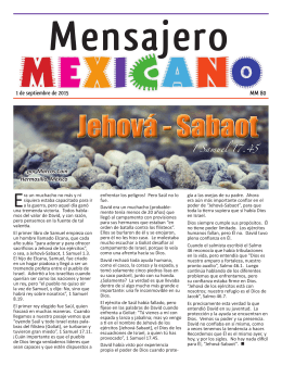 Jehová - Sabaot - Mensajero Mexicano