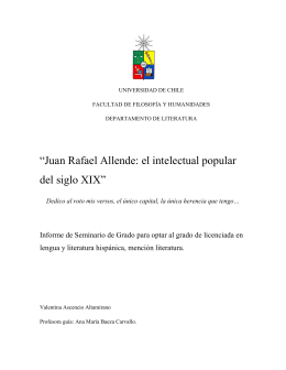 “Juan Rafael Allende: el intelectual popular del siglo XIX”