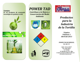 Folleto Informativo - Power Tad de México, SA de CV