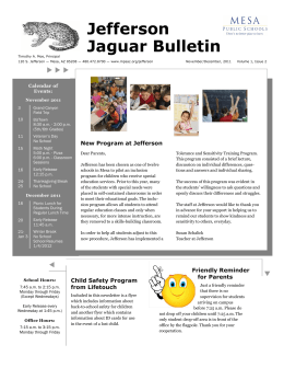 Jefferson Jaguar Bulletin