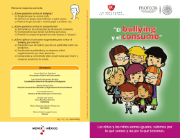 “El bullying y el consumo”