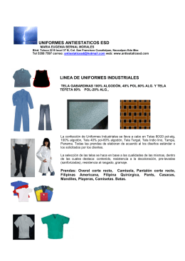 folleto linea uniformes industriales esd y linea ignifuga