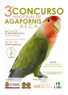 folleto - AECA Asociación Española de Criadores de Agapornis
