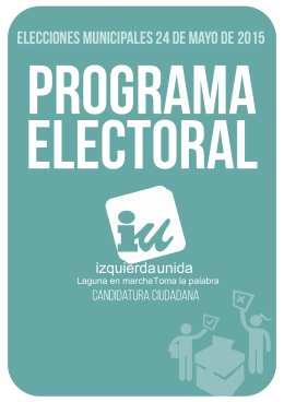 PROGRAMA ELECTORAL - Izquierda Unida Valladolid