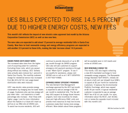 ues bills expected to rise 14.5 percent due to higher energy costs