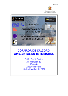 JORNADA DE CALIDAD AMBIENTAL EN INTERIORES