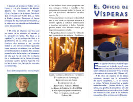 VíSPERAS - Iglesia Católica Apostólica Ortodoxa de la Santísima