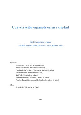 Conversación española en su variedad Textos comparativos de