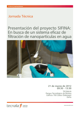 Presentación del proyecto SIFINA: En busca de un