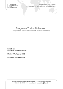 Programa Todos Cubanos - Konrad-Adenauer