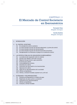 capítulo 11. el mercado de control societario en iberoamérica