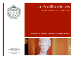Curso falsificaciones - Colegio Oficial Bellas Artes Sevilla