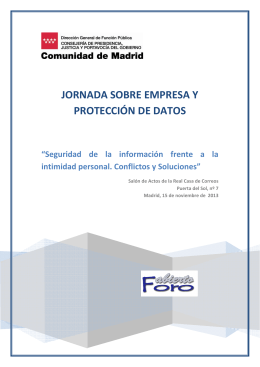 Empresa y Protección de Datos: Seguridad de la información frente