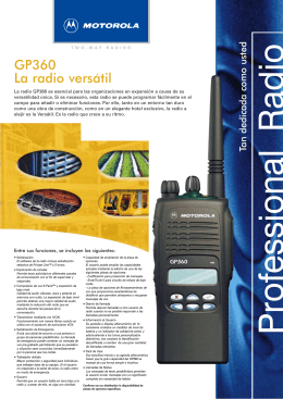 GP360 La radio versátil